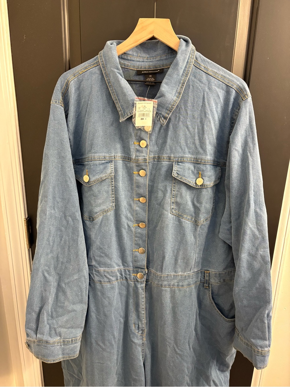 Ashley Stewart Denim Jumpsuit-NWT